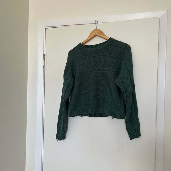 AE STUDIO Destroyed Cable Knit Sweater - Picture 6 of 6